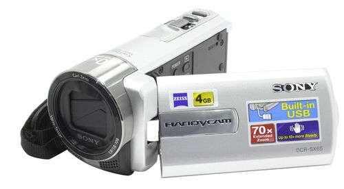 Видеокамера Sony DCR-SX65, серебристый